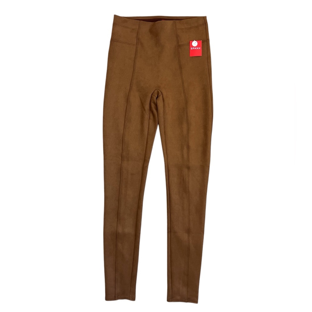 SPANX Brown Faux-Suede Leggings